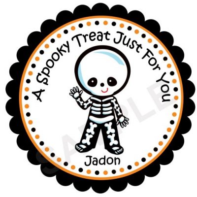 Skeleton Personalized Stickers