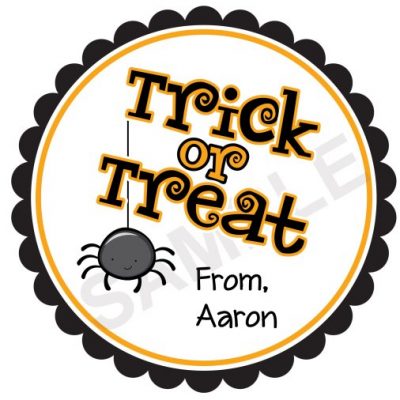 Trick or Treat Personalized Stickers