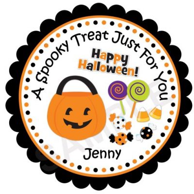 Halloween Treats Personalized Stickers