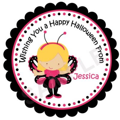 Butterfly Girl Personalized Stickers