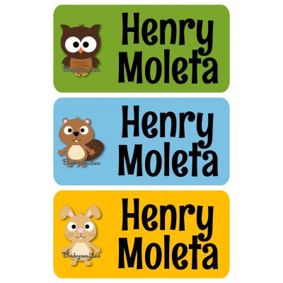 Adorable Woodland Friends Clothing Labels